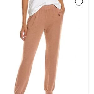 Monrow jogggers women’s super soft jogger pant pull on joggers dusty pink XL